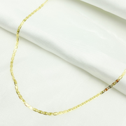 14k Solid Gold Mirror Marina Link Chain